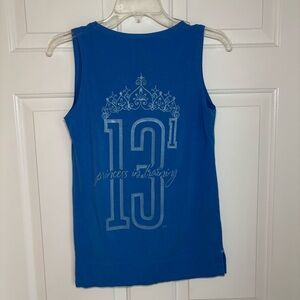 Raw Threads Run Disney Princess Tank Top Blue Women’s Small